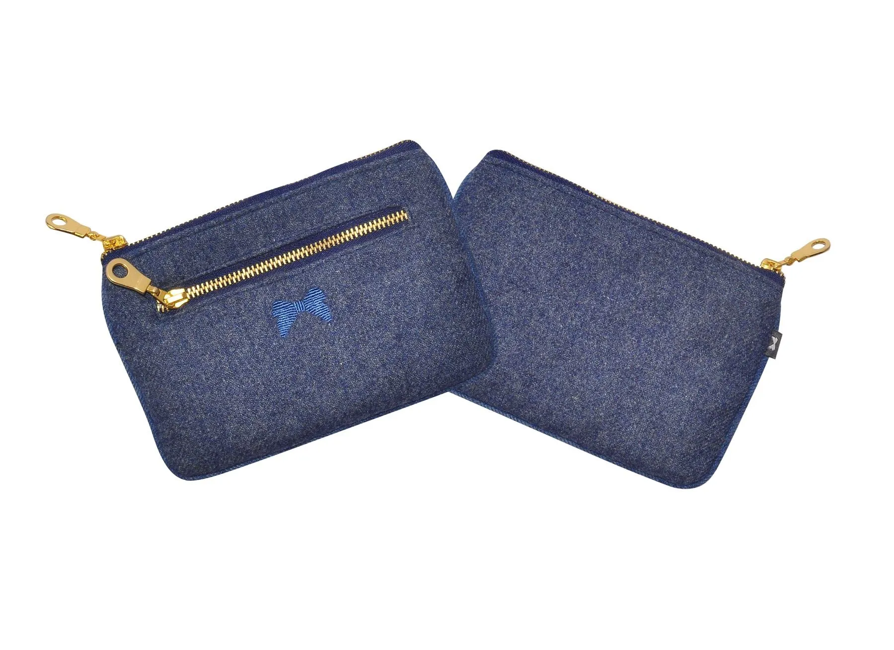 Earth Squared - Juliet Purse - Plain Wool - Blue - 17.5x12cms