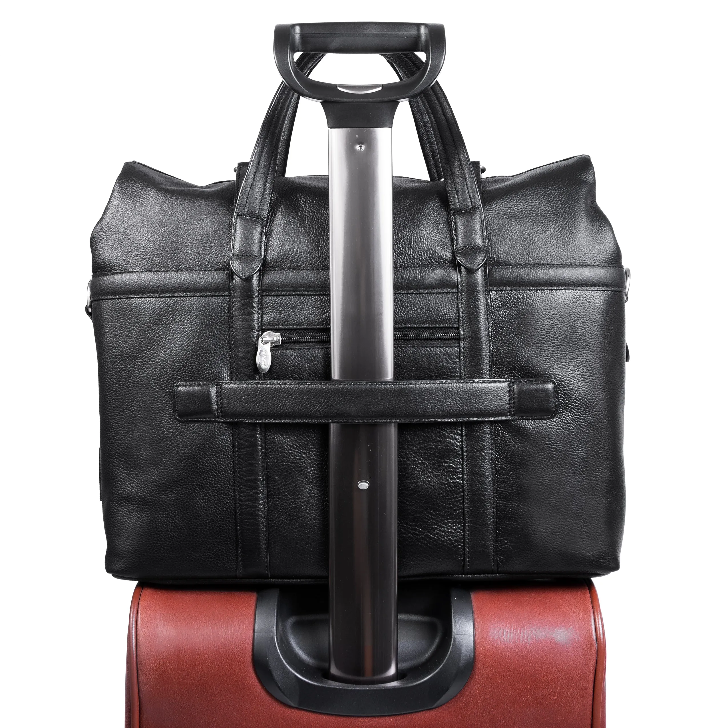 EDGEFIELD | 17” Leather Roll-Top Laptop Briefcase