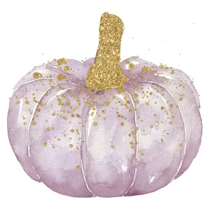 Elegant Pumpkins Pink Fabric Panel