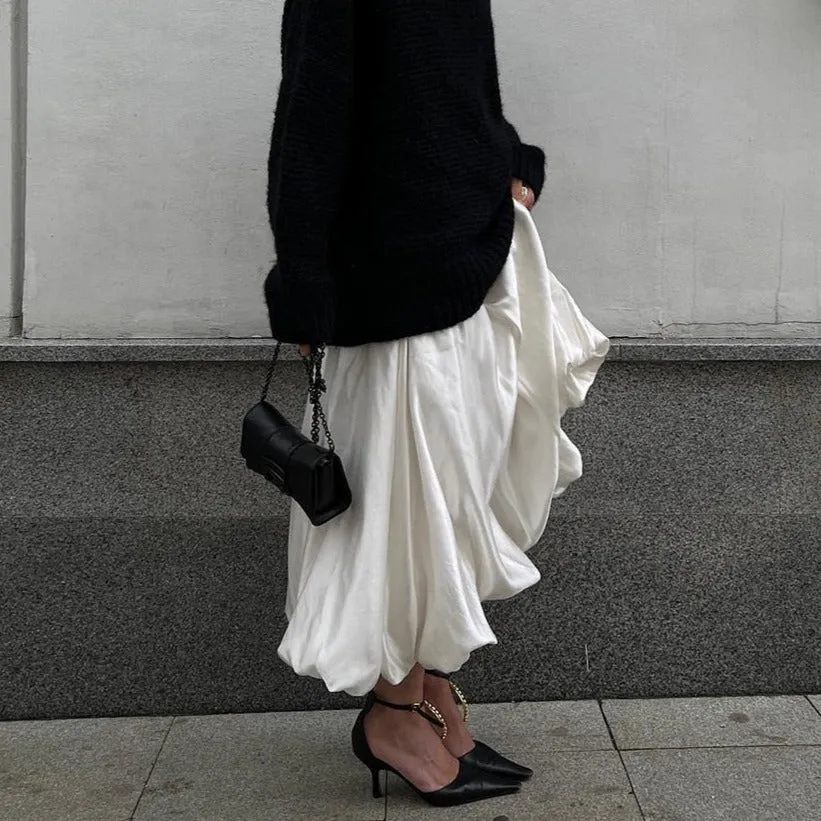 Elegant Satin Skirt