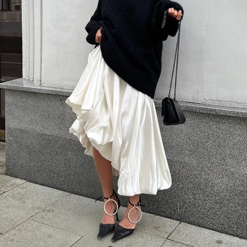 Elegant Satin Skirt