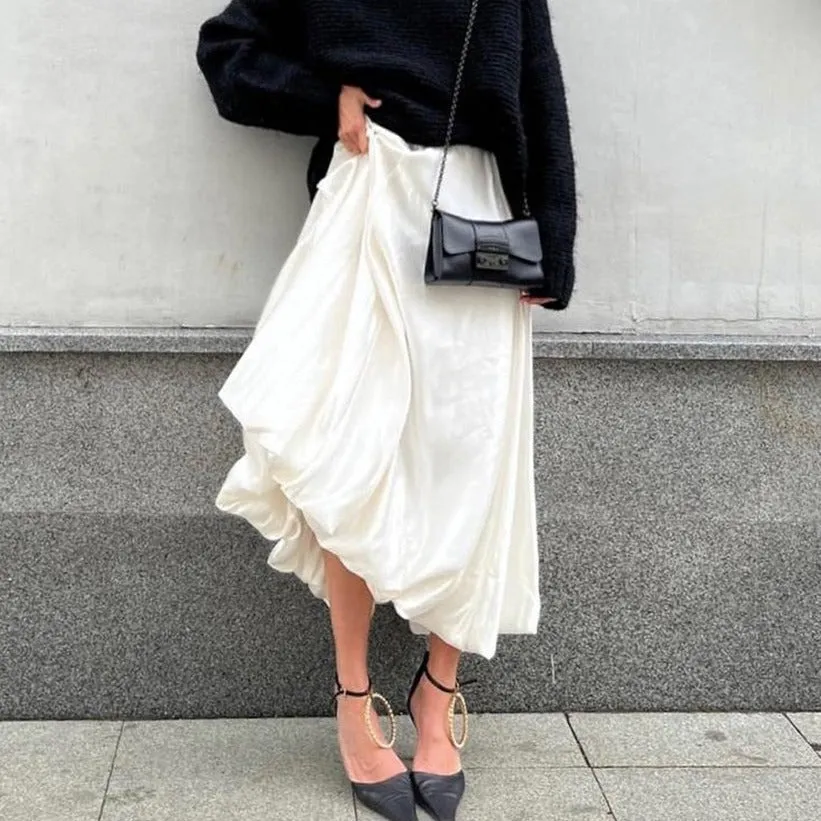 Elegant Satin Skirt