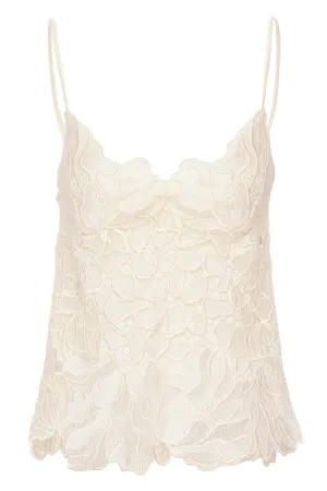 Eliana Ivory Lace Embroidered Cami