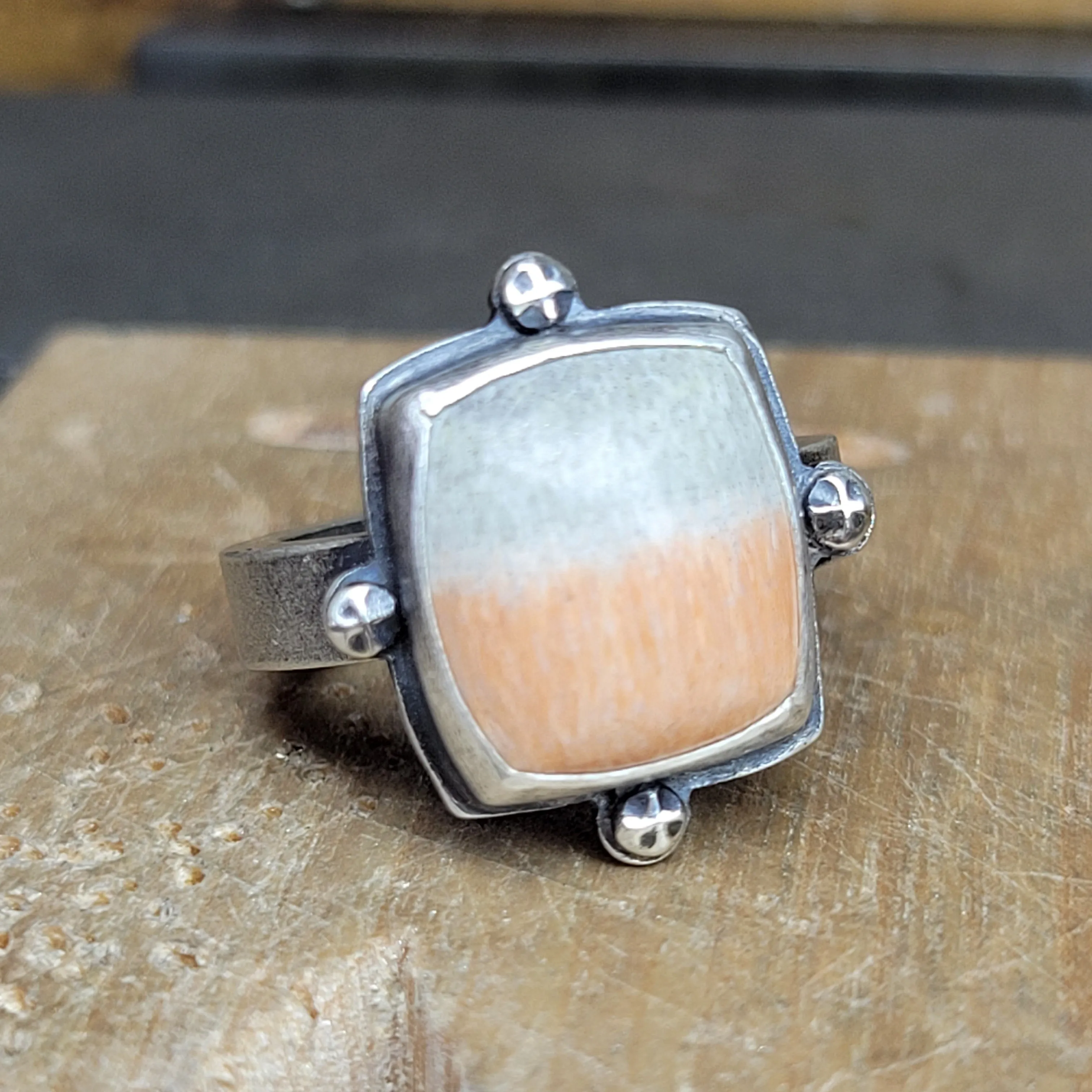 English barrite ring in sterling silver - size 7