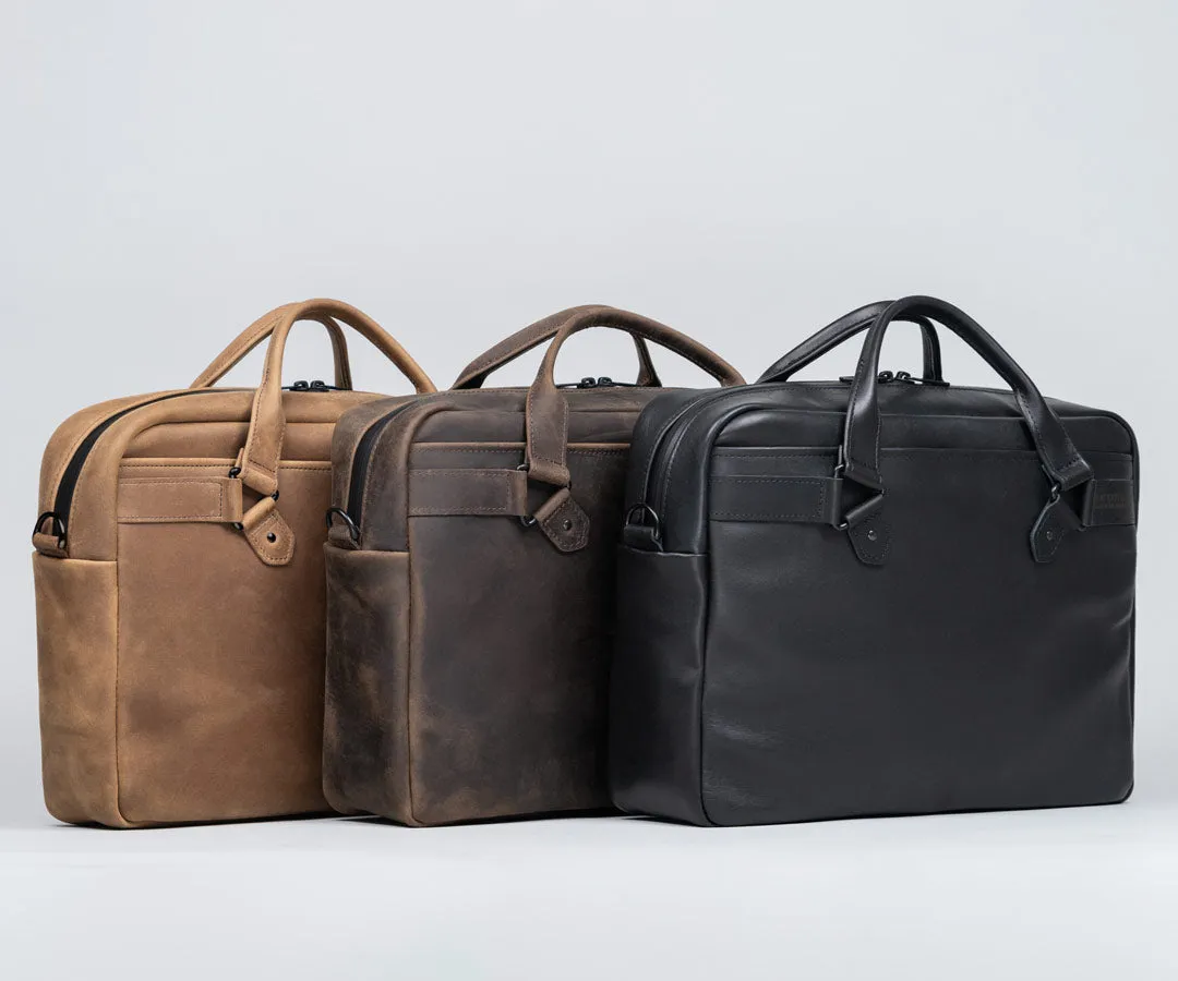 Executive Leather Laptop Briefcase