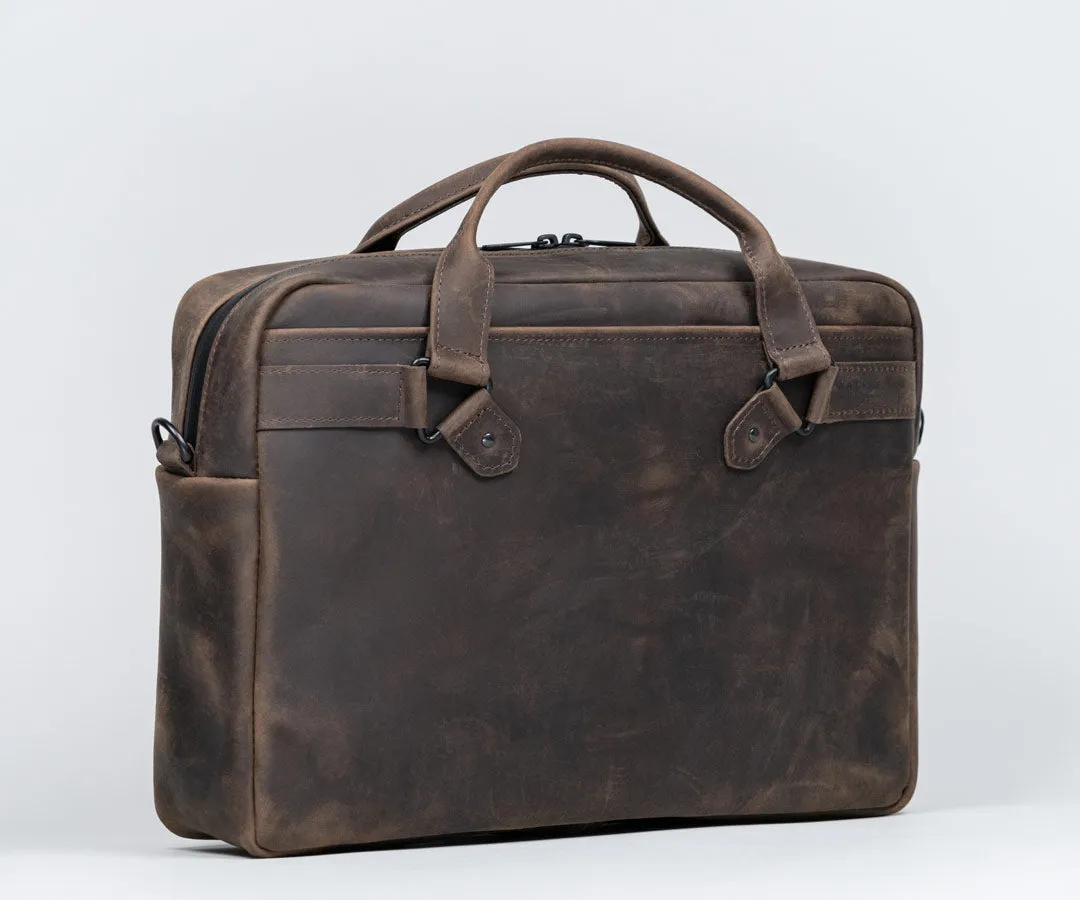 Executive Leather Laptop Briefcase