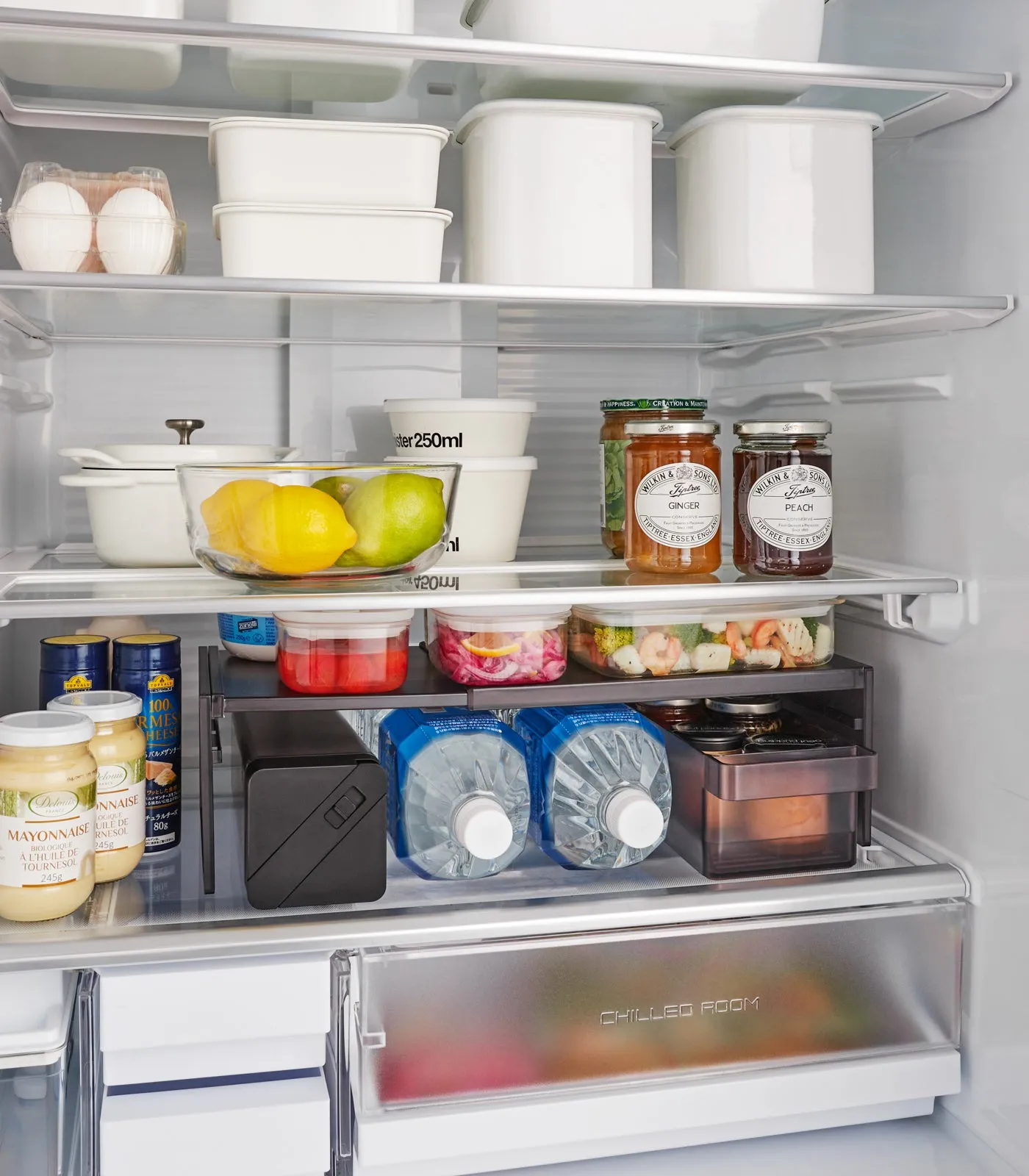 Expandable Refrigerator Riser Shelf