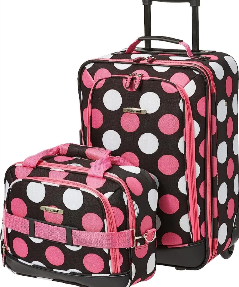 Fashion Soft-side Upright Luggage 2-Piece 14" and 19" Set