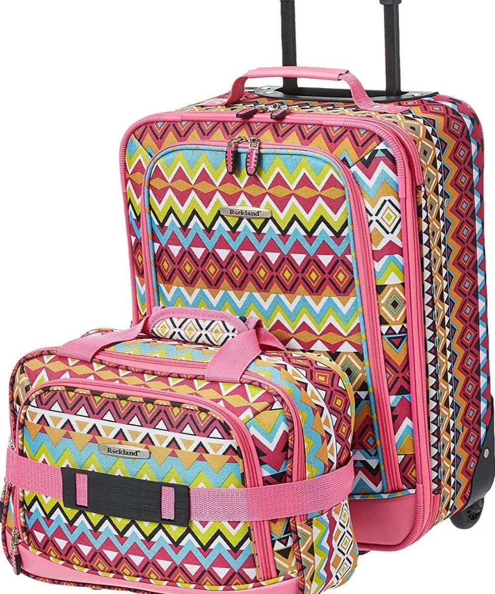 Fashion Soft-side Upright Luggage 2-Piece 14" and 19" Set