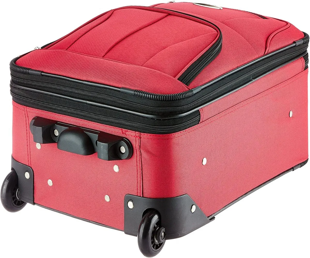 Fashion Soft-side Upright Luggage Set, Red, 2-Piece 14/19