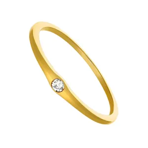 FJ0078 925 Sterling Silver Simple Zircon Ring