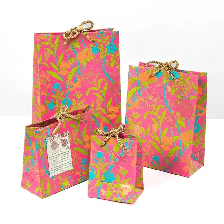 Floral Vines Pink Gift Bag - Extra Large