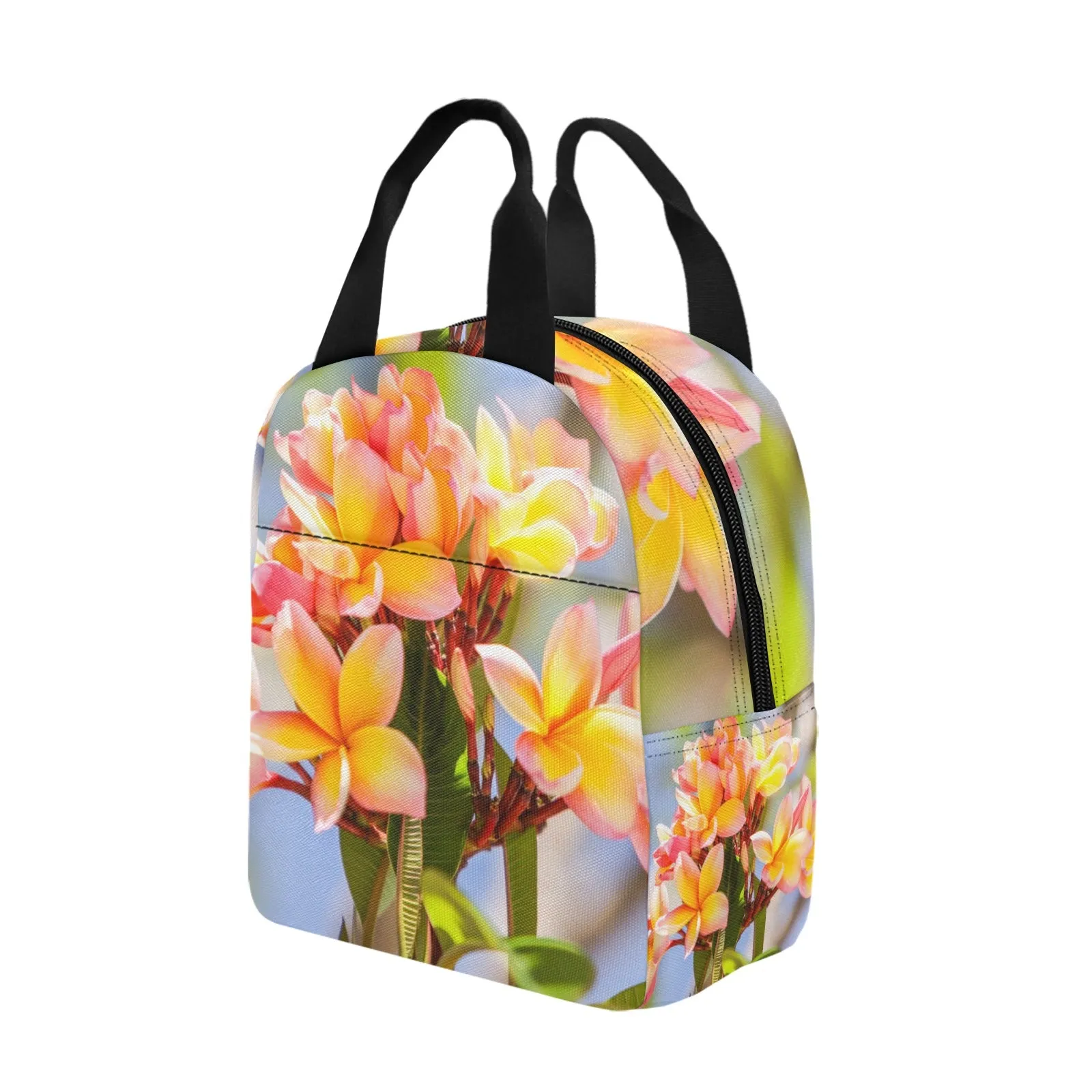 Fresh Frangipanis Insulated Zipper Lunch Bag