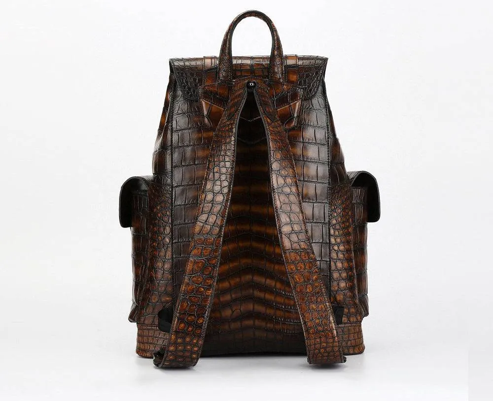 Genuine Crocodile Leather Backpack