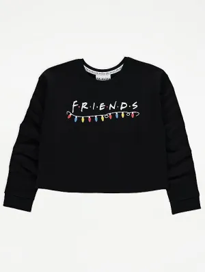 George Girls Friends TV Show Black Cropped Sweatshirt