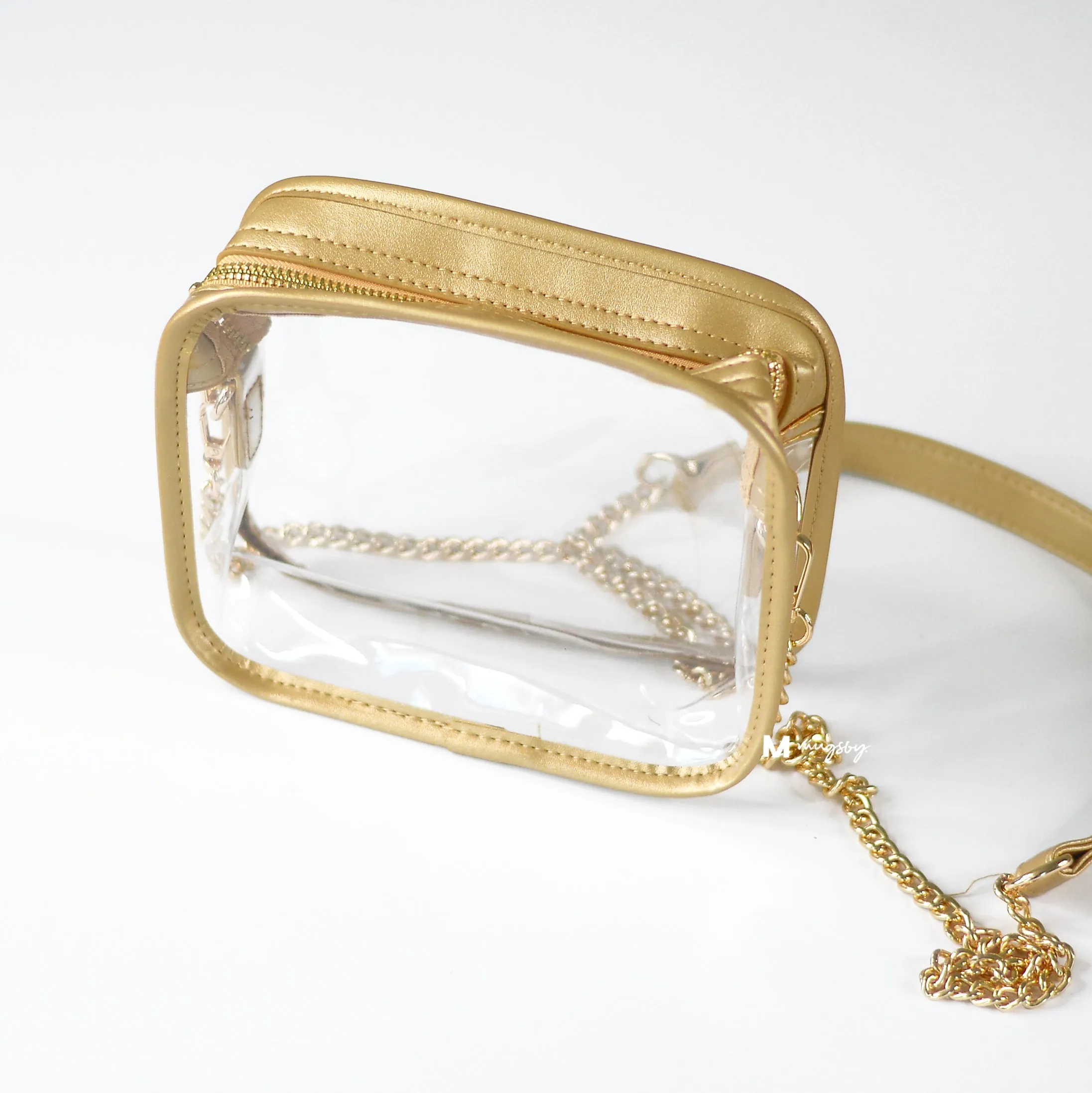 Gold and Clear Crossbody Purse