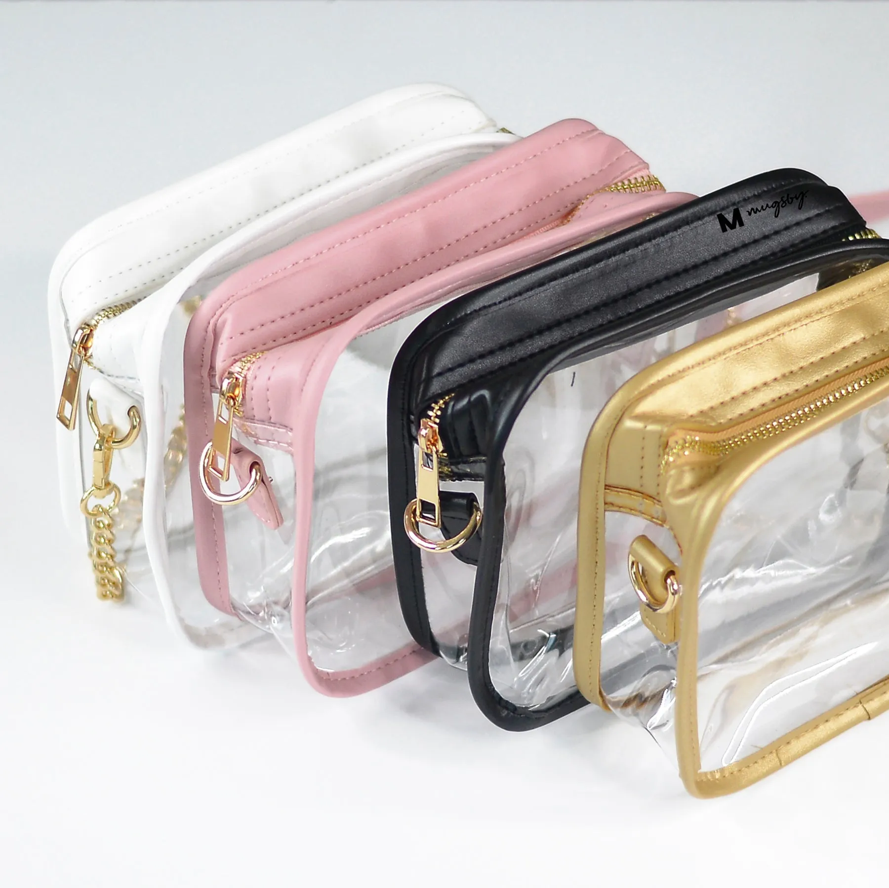 Gold and Clear Crossbody Purse