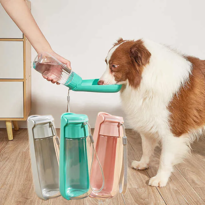 Green Portable Dog Water Bottle - Leak-Proof Travel Pet Hydration Solution