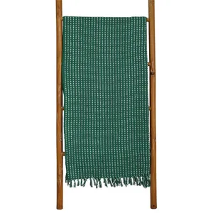 Green Textured Throw