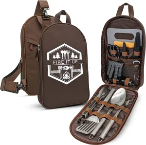 Grilling and Camping Cooking Utensils Set for The Outdoors BBQ