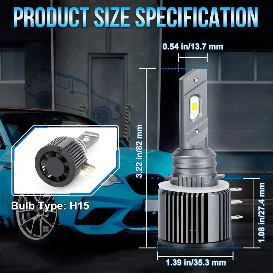 H15 - LED Canbus Headlight Bulb Kit