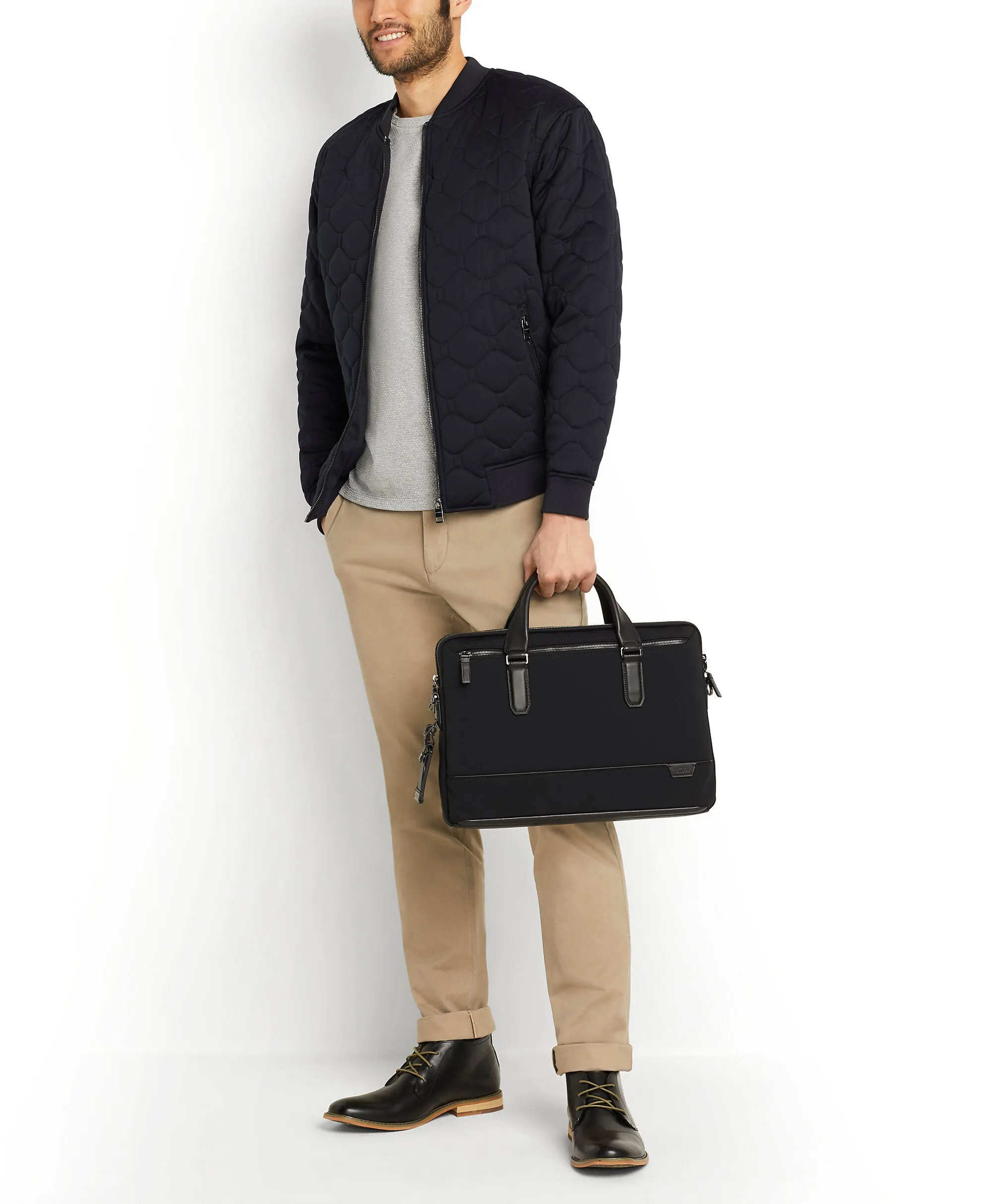 HARRISON Sycamore Briefcase - Dark Charcoal