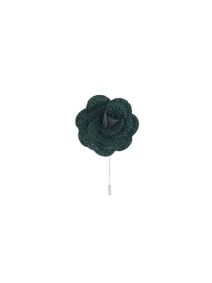 Hunter Green Textured Lapel Pin