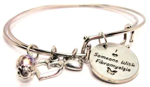 I Love Someone With Fibromyalgia Expandable Bangle Bracelet Set