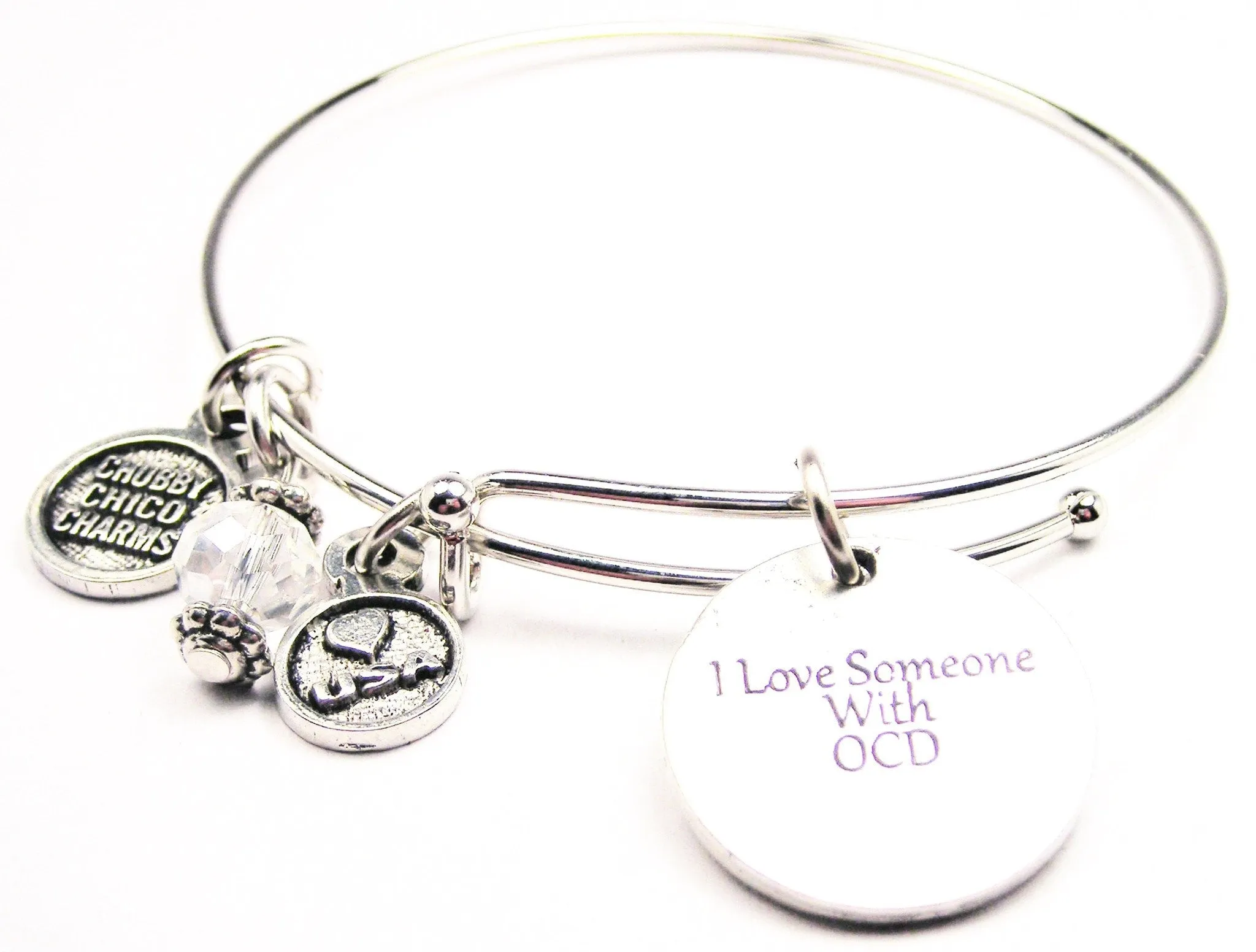 I Love Someone With OCD Bangle Bracelet