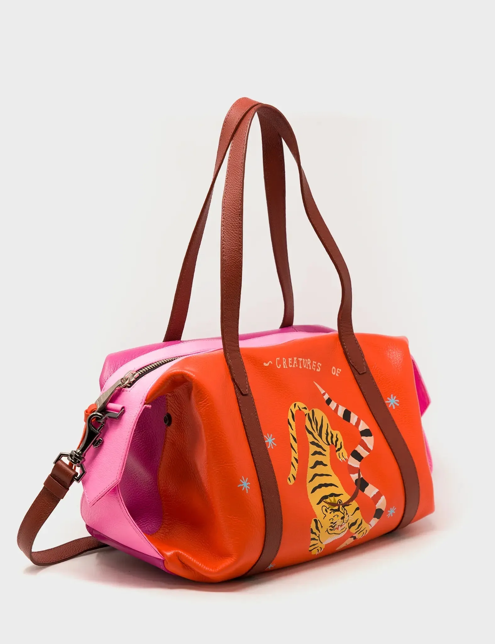 Ilan Duffle Bag - Fiesta Red Tiger Print