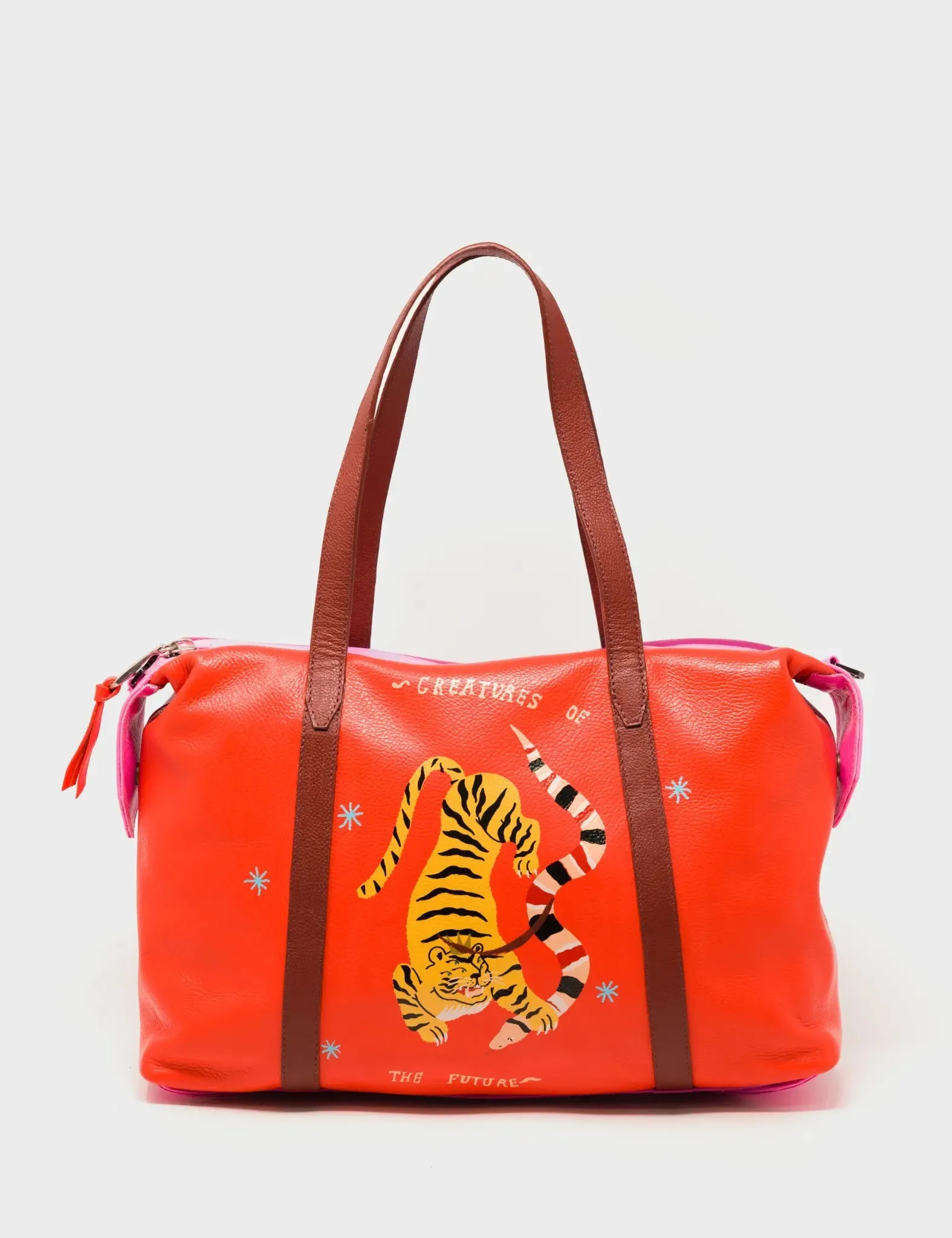 Ilan Duffle Bag - Fiesta Red Tiger Print