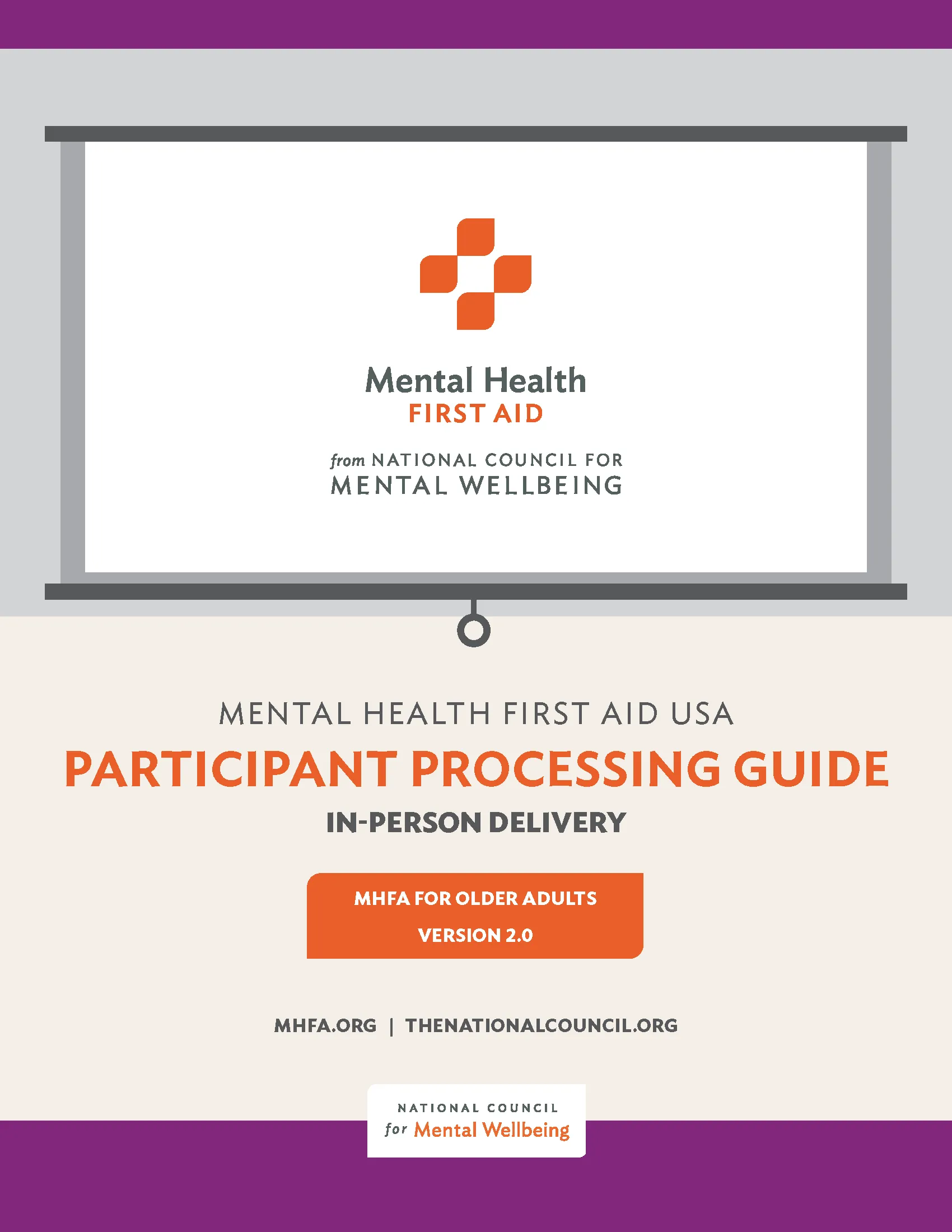 In-person Adult MHFA for Older Adults Participant Processing Guide Version 2.0