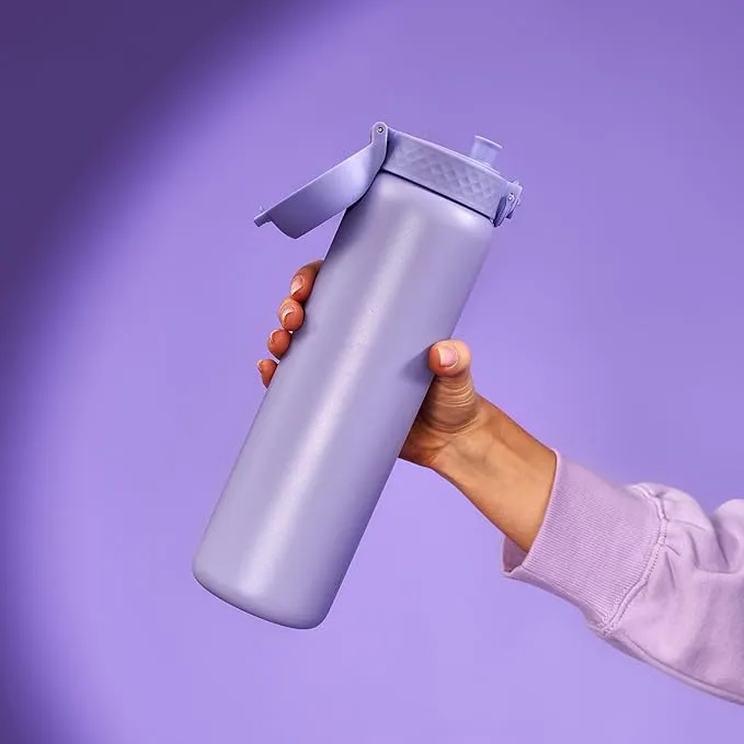 ION8 1 Litre Stainless Steel Water Bottle, Leak Proof, Easy to Open, Secure Lock, Dishwasher Safe, Carry Handle, Hygienic Flip Cover, Easy Clean, Durable, Metal Water Bottle, 1200 ml/40 oz, Periwinkle