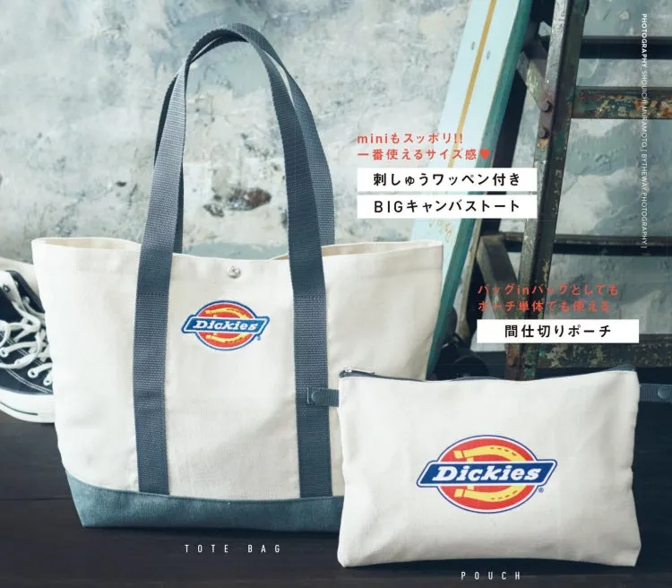 Japanese magazine gift Dickies Tote Bag    Purse 2 in 1