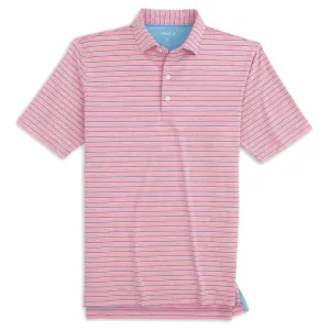 Johnnie-O Jett Performance Stripe Polo - Taffy