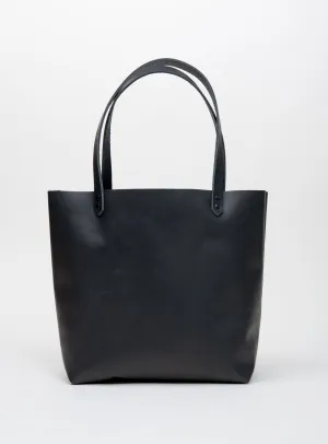 Leather minimalist tote bag FLORENCE model