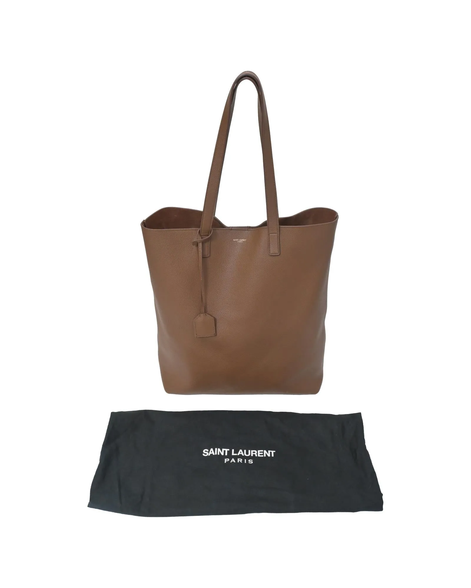 Leather N/S Shopping Tote Bag with Dust Bag