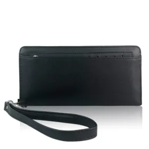 Lerae   Glossy Faux Leather Purse  - Black