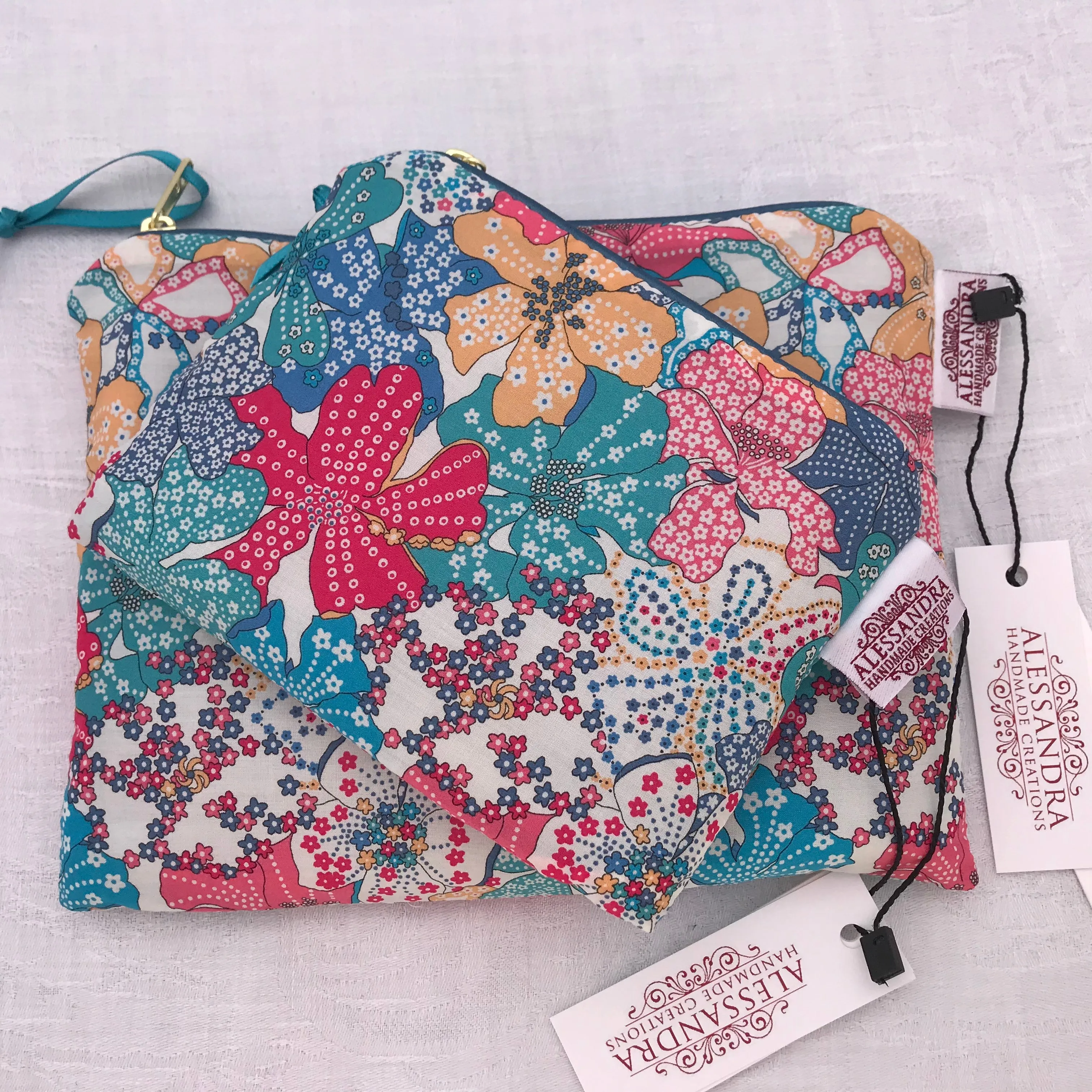 Liberty Mauvey Medium Flat Purse - Stylish and Compact with Vibrant Floral Print