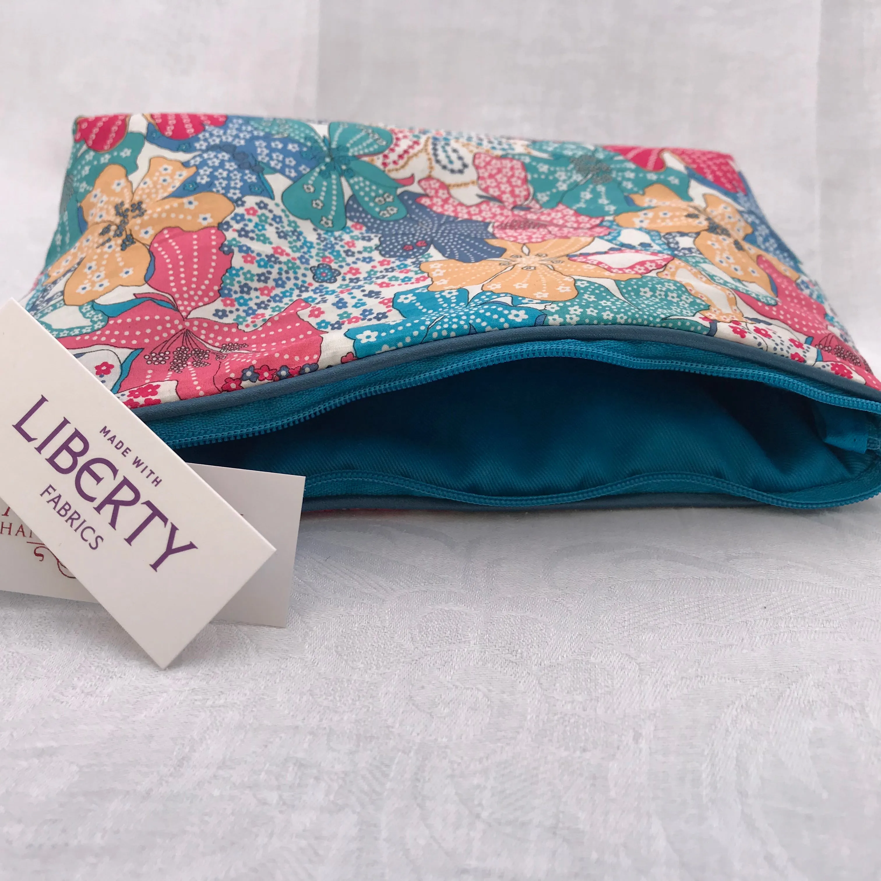 Liberty Mauvey Medium Flat Purse - Stylish and Compact with Vibrant Floral Print