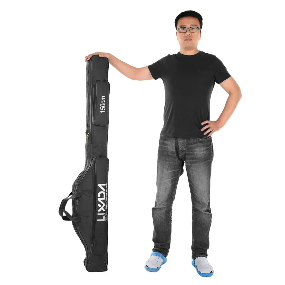 Lixada 210cm  Fishing Bag Portable Folding Fishing Rod Reel Bag Fishing Pole Gear Tackle Tool Carry Bag Storage Bag Organizer