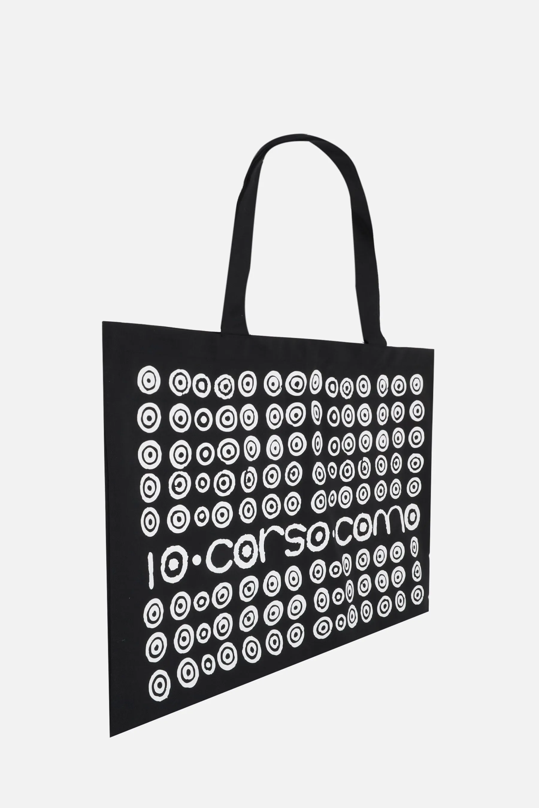 logo print canvas shopping bag