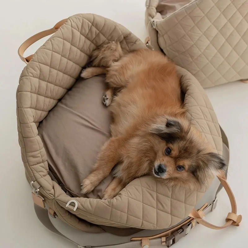 Luxury Pet Dog Carrier Bag | Cat Tote Bag | Travel Safety Dog Car Seat | Detachable Pet Bed Nest | Dog Accessories | Pet Booster