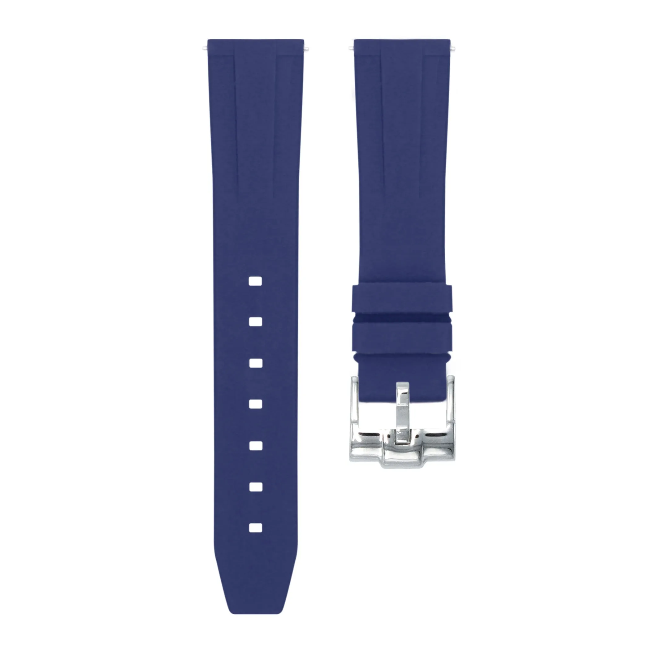 Marine Blue - Quick Release Rubber Watch Strap For Longines Elegant Collection