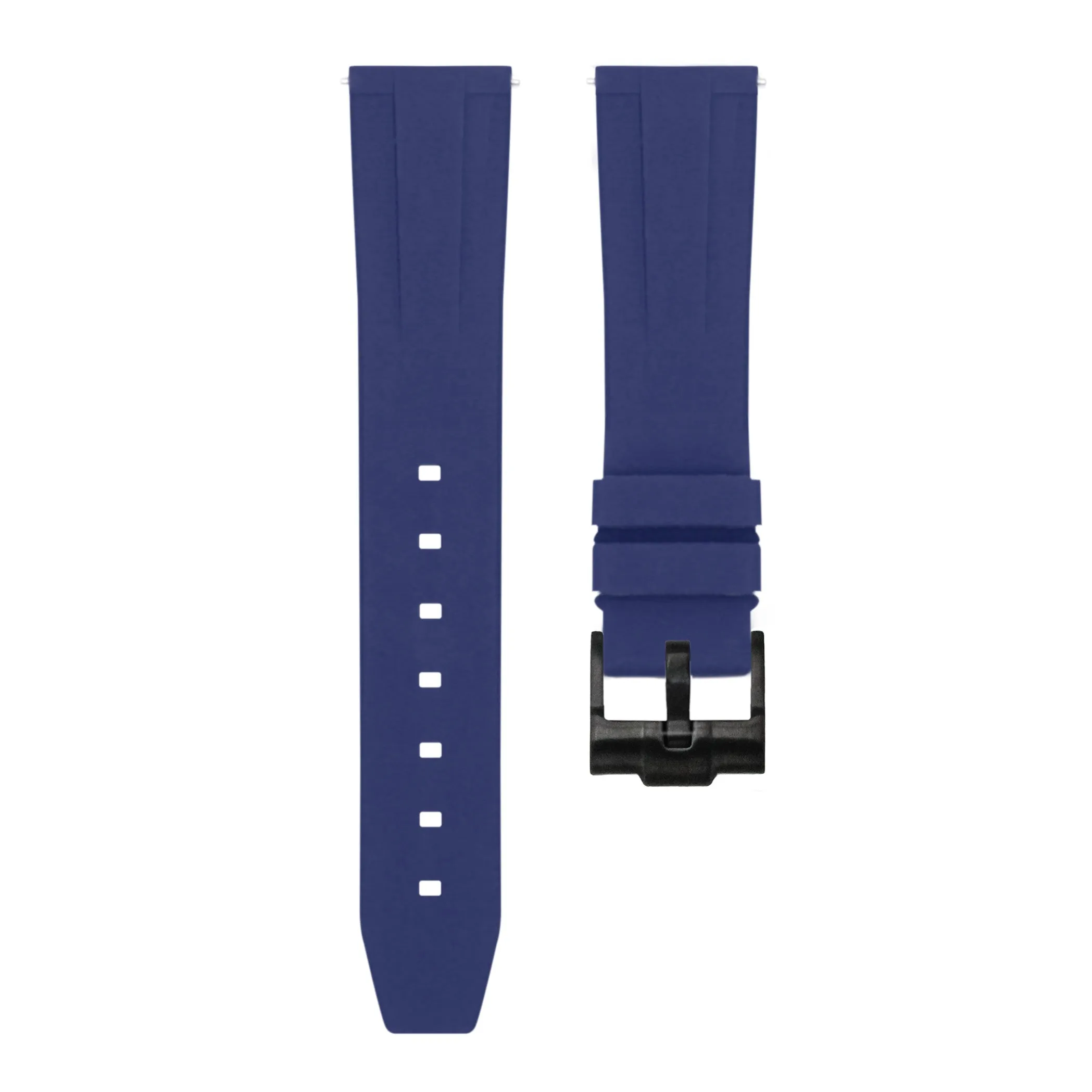 Marine Blue - Quick Release Rubber Watch Strap For Longines Elegant Collection