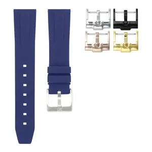 Marine Blue - Quick Release Rubber Watch Strap For Longines Elegant Collection