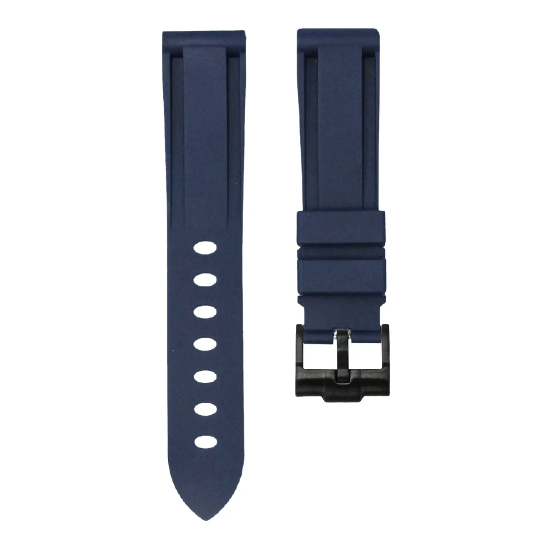 Marine Blue - Rubber Watch Strap For Longines Elegant Collection