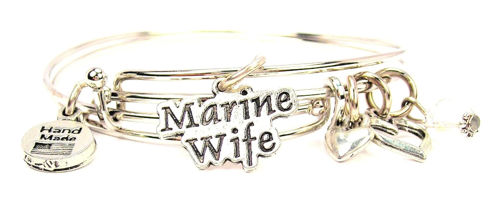 Marine Stylized Wife Expandable Bangle Bracelet Set