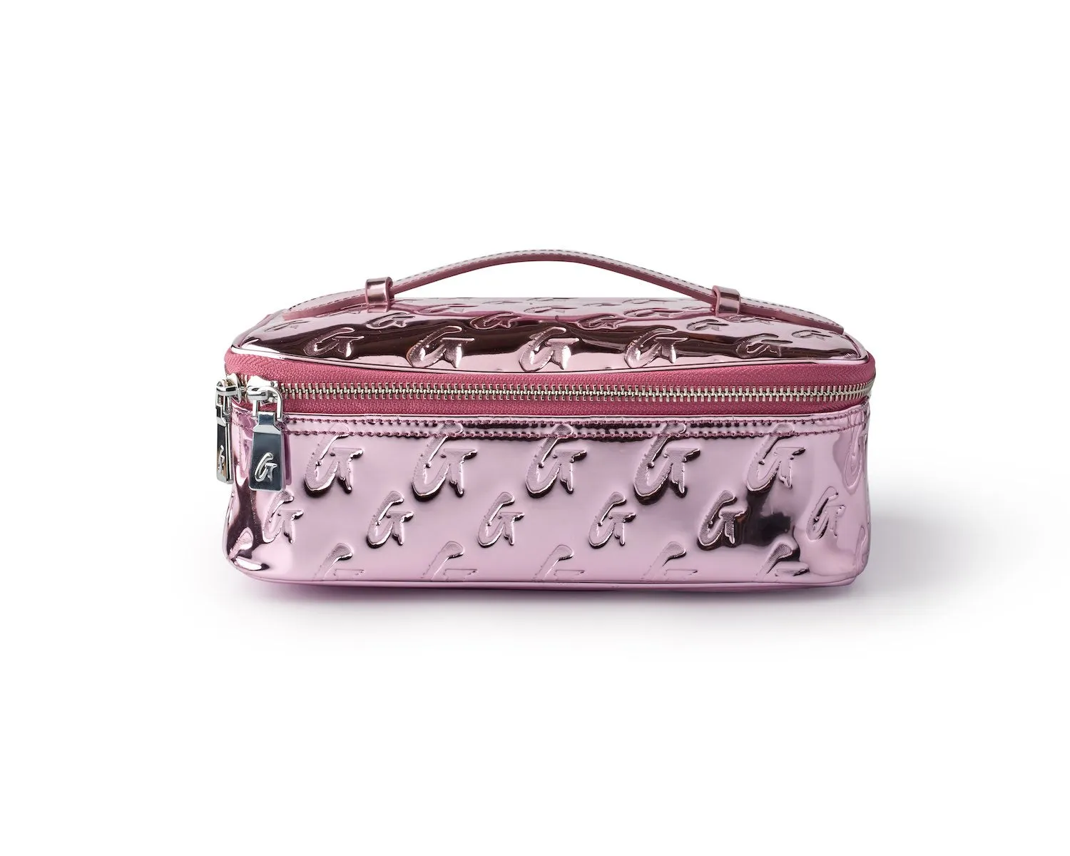 MEDIUM METALLIC MONOGRAM TOILETRY BAG - METALLIC PINK