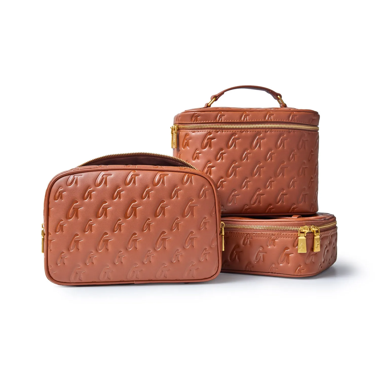 MEDIUM MONOGRAM TOILETRY BAG - BROWN